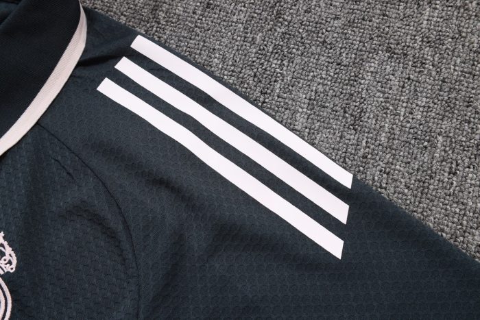 Real Madrid Polo Shirt Dark Gray (Light Pink Trim) - 图片 6