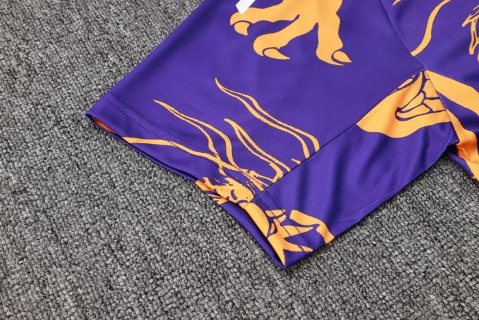 Real Madrid 24-25 Purple (Spray Ink Dragon) Short Sleeve Training Suit - 图片 5