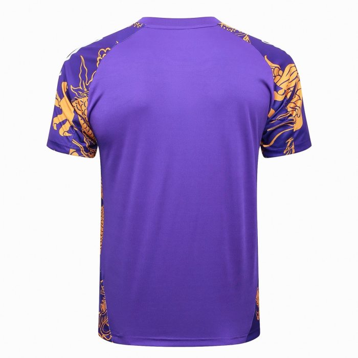 Real Madrid 24-25 Purple (Spray Ink Dragon) Short Sleeve Training Suit - 图片 7