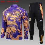 Real Madrid 24/25 Purple (Ink Dragon) Half-Zip Jacket