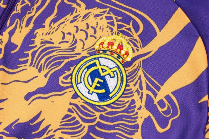 Real Madrid 24/25 Purple (Ink Dragon) Half-Zip Jacket - 图片 6