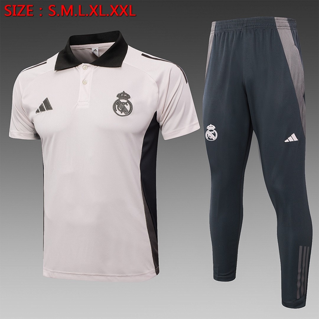 JER-5225_1 Real Madrid 24/25 Polo Shirt Light Pink - 图片 1