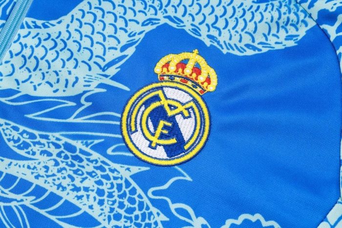 Real Madrid 24-25 Half-Zip Jacket Light Blue (Spray Ink Dragon) - 图片 6
