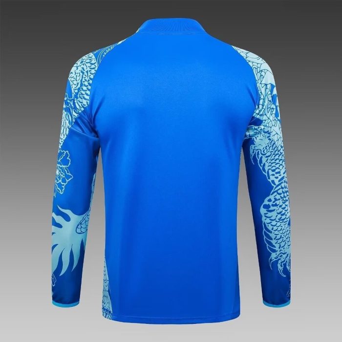 Real Madrid 24-25 Half-Zip Jacket Light Blue (Spray Ink Dragon) - 图片 7