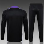 Real Madrid 24-25 Black Half-Zip Jacket with Purple Collar - 图片 7