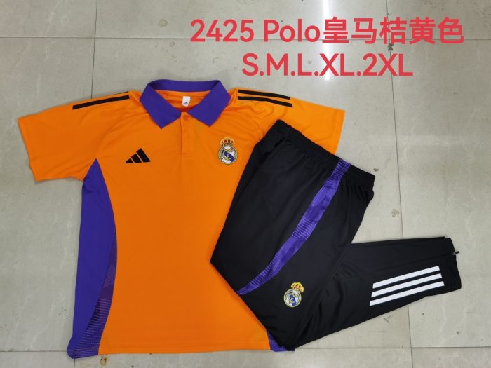 Real Madrid 24/25 Polo Orange - 图片 9