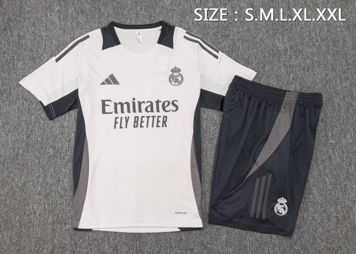 Real Madrid 24-25 Light Pink Short Sleeve Training Shirt - 图片 2