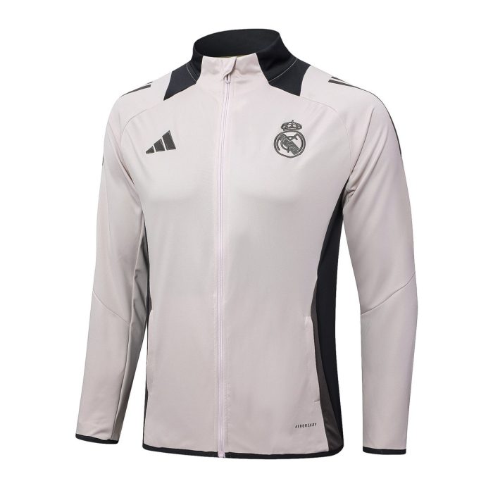 Real Madrid 24-25 Light Pink Long Zipper Jacket - 图片 8