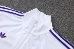 Real Madrid White Retro Edition Long Zipper Jacket - 图片 6