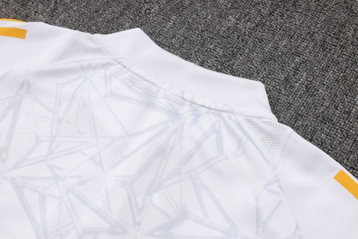 Real Madrid 24/25 White Splatter Half Zip Jacket - 图片 5