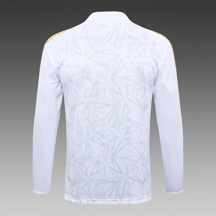 Real Madrid 24/25 White Splatter Half Zip Jacket - 图片 8