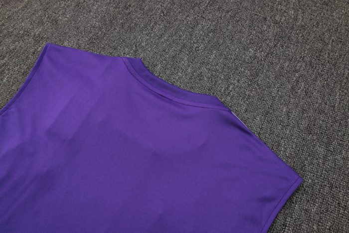Real Madrid Purple Retro Vest - 图片 3