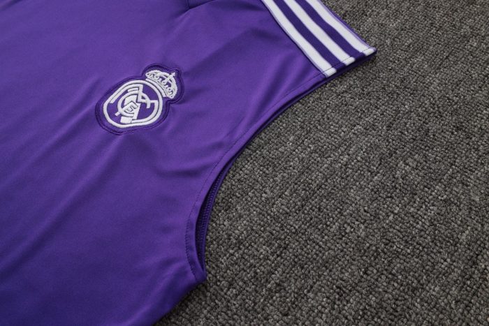 Real Madrid Purple Retro Vest - 图片 5