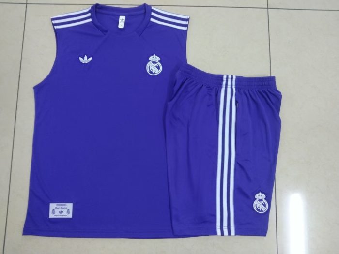 Real Madrid Purple Retro Vest - 图片 9