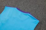 Real Madrid Light Blue Retro Vest - 图片 3