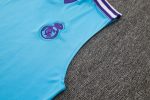 Real Madrid Light Blue Retro Vest - 图片 5