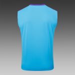 Real Madrid Light Blue Retro Vest - 图片 7