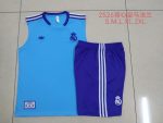 Real Madrid Light Blue Retro Vest - 图片 9