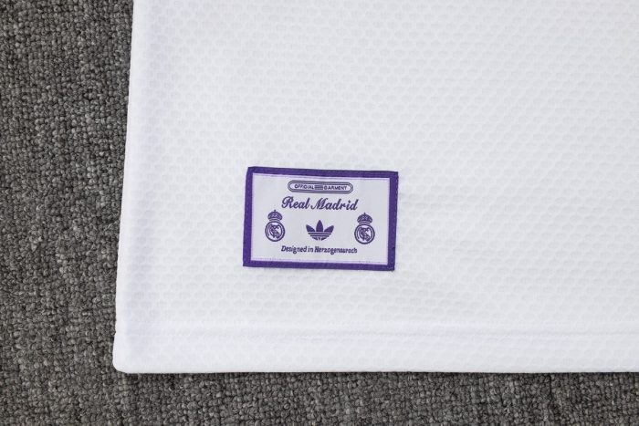 Real Madrid White Retro Polo - 图片 6