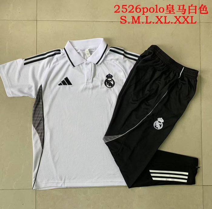 Real Madrid White Polo - 图片 9
