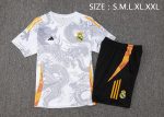 Real Madrid 24-25 White Short Sleeve Training Suit (Spray Ink Dragon) - 图片 2