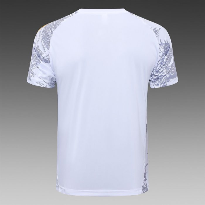 Real Madrid 24-25 White Short Sleeve Training Suit (Spray Ink Dragon) - 图片 8