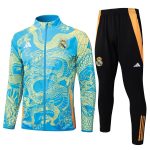 Real Madrid 24-25 Long Zipper Jacket Light Blue (Spray Ink Dragon) - 图片 8
