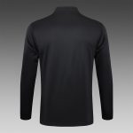 Real Madrid 24/25 Black Ink Splatter Half-Zip Jacket (White Trim on Shoulders) - 图片 3