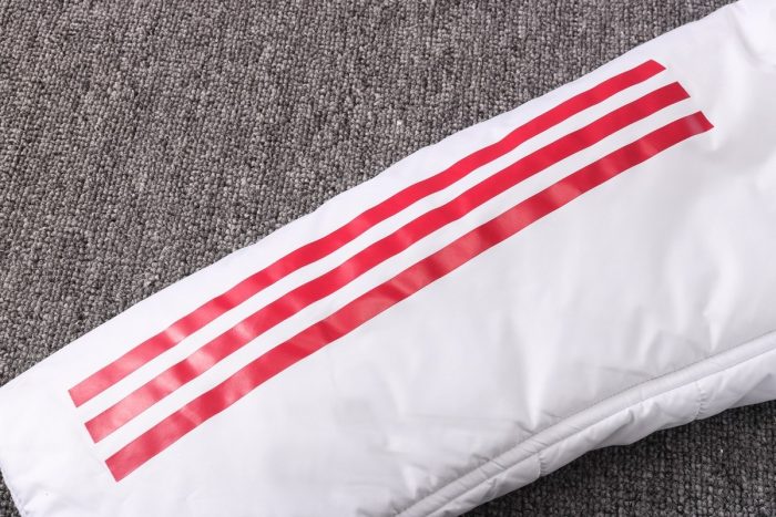 2021 Real Madrid White Cotton Jacket - 图片 4