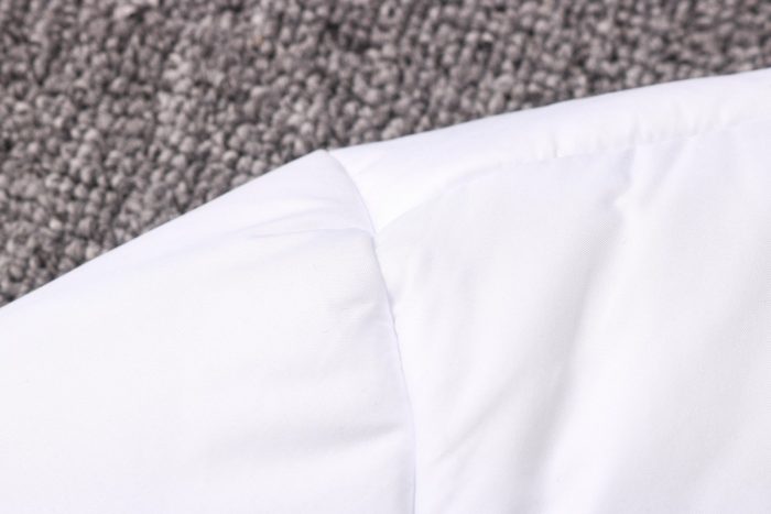2021 Real Madrid White Cotton Jacket - 图片 6