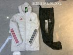 2021 Real Madrid White Cotton Jacket - 图片 9