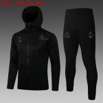 Real Madrid 21-22 Black Long Zip Jacket with Hood