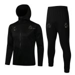 Real Madrid 21-22 Black Long Zip Jacket with Hood - 图片 2