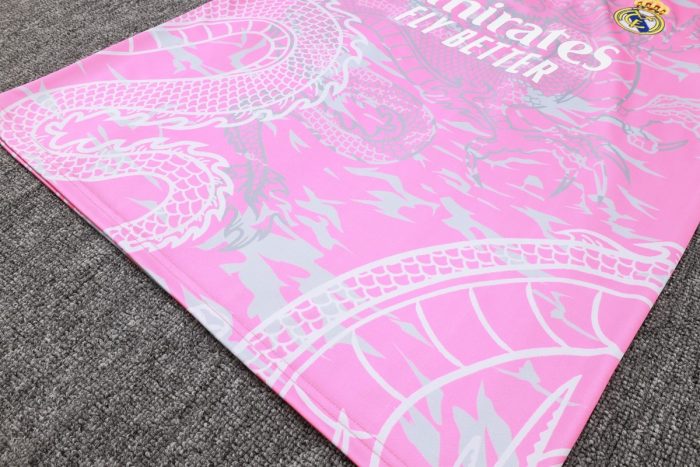 Real Madrid 23/24 Pink Splatter Half-Zip Jacket - 图片 4