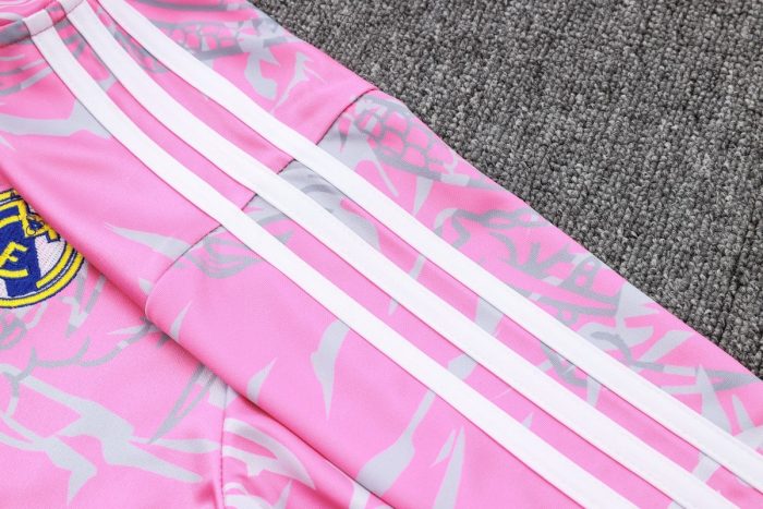 Real Madrid 23/24 Pink Splatter Half-Zip Jacket - 图片 5