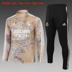 Real Madrid 23-24 Kids' Half-Zip Jacket in Apricot Splatter