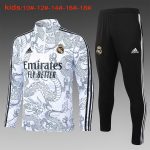 Real Madrid 23-24 White Kids' Half-Zip Jacket (Chinese Dragon)