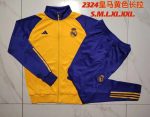 Real Madrid 23-24 Yellow Long Zip Jacket - 图片 9