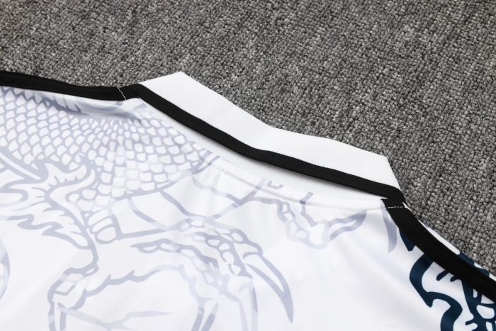 Real Madrid 23-24 Polo Shirt White Ink Splatter (Chinese Dragon) - 图片 3