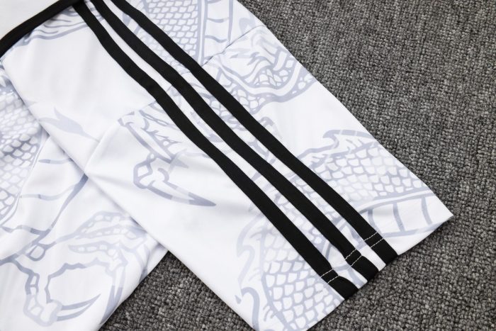 Real Madrid 23-24 Polo Shirt White Ink Splatter (Chinese Dragon) - 图片 4