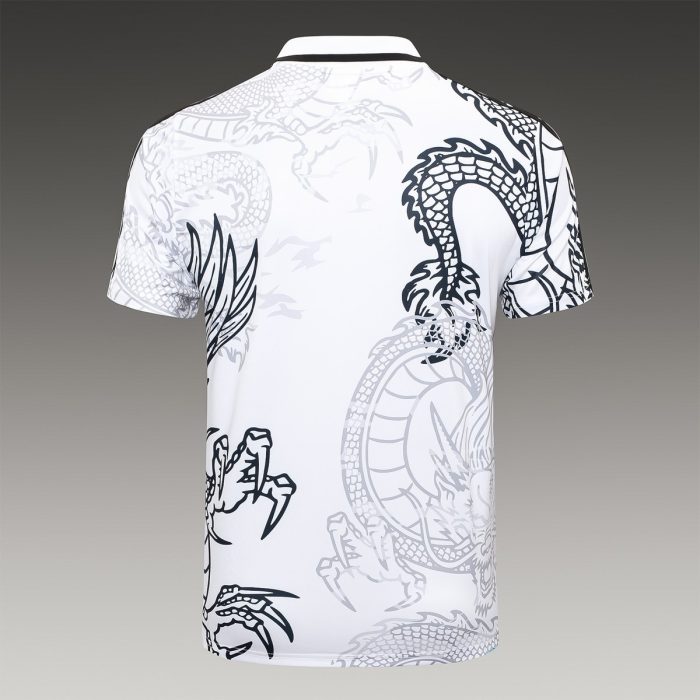 Real Madrid 23-24 Polo Shirt White Ink Splatter (Chinese Dragon) - 图片 7