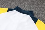 Real Madrid 24-25 White with Yellow Shoulder Long Zip Jacket - 图片 7