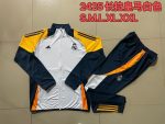 Real Madrid 24-25 White with Yellow Shoulder Long Zip Jacket - 图片 9