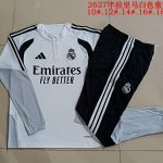 Real Madrid White Kids' Half-Zip Jacket