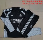 Real Madrid Black Kids' Half-Zip Jacket