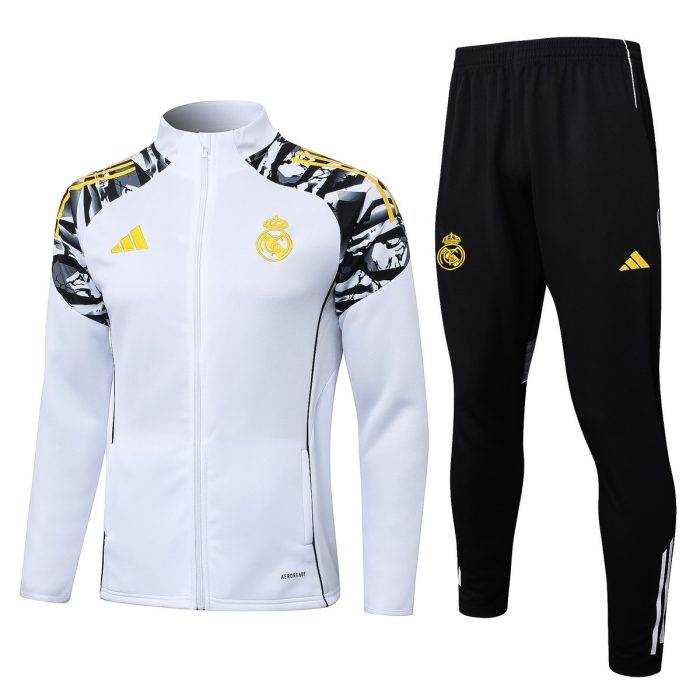 Real Madrid 2025/26 Long Sleeve Training Jacket White - 图片 8