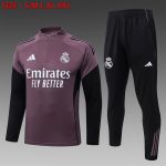 Real Madrid 25/26 Half-Zip Jacket Grey Purple