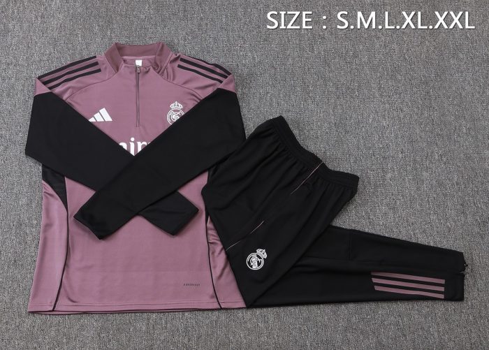 Real Madrid 25/26 Half-Zip Jacket Grey Purple - 图片 2