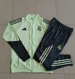 Real Madrid Kids Light Green Long Zipper Jacket (Sleeves Gray Green) - 图片 4