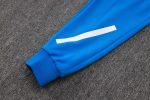 Real Madrid Blue Long Zipper Jacket with Hood - 图片 3